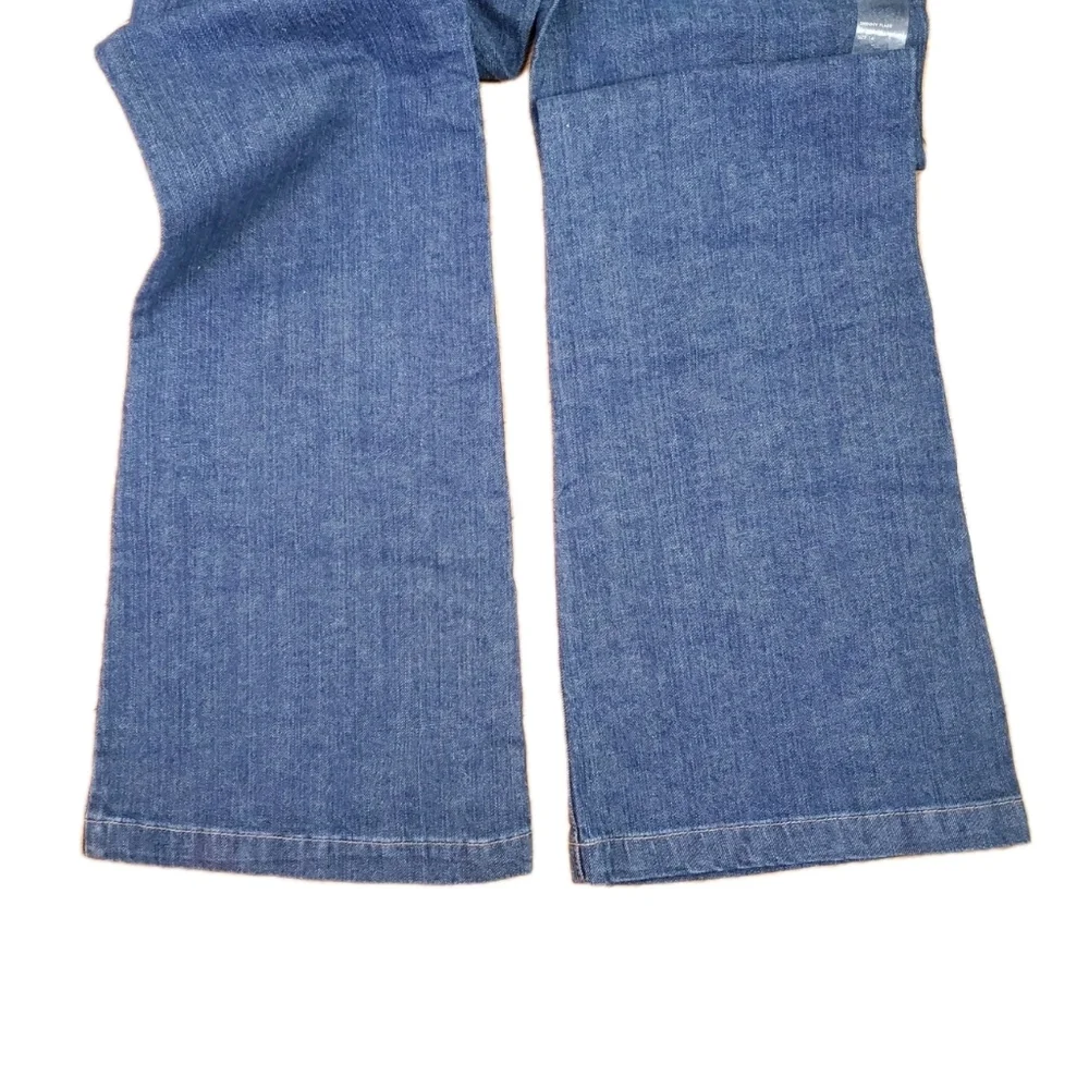 Calvin Klein Size 14/32 NEW Jeans Blue Cotton Denim Stretch Skinny Flare Pockets